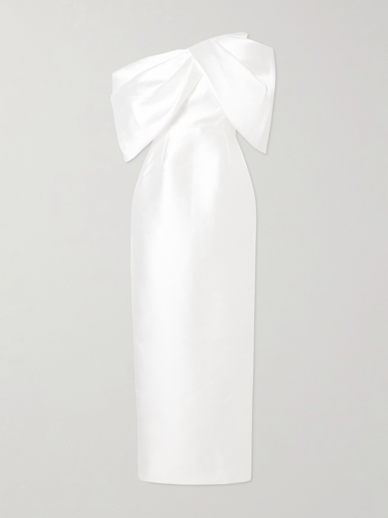 Solace London Davina Off-the-shoulder Draped Faille Gown