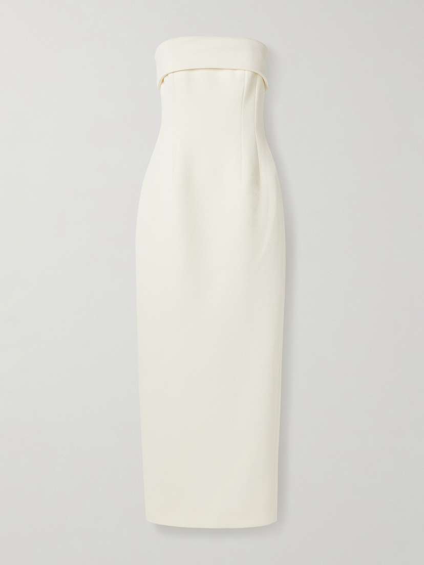 Emilia Wickstead Keeley Strapless Cloqué Maxi Dress