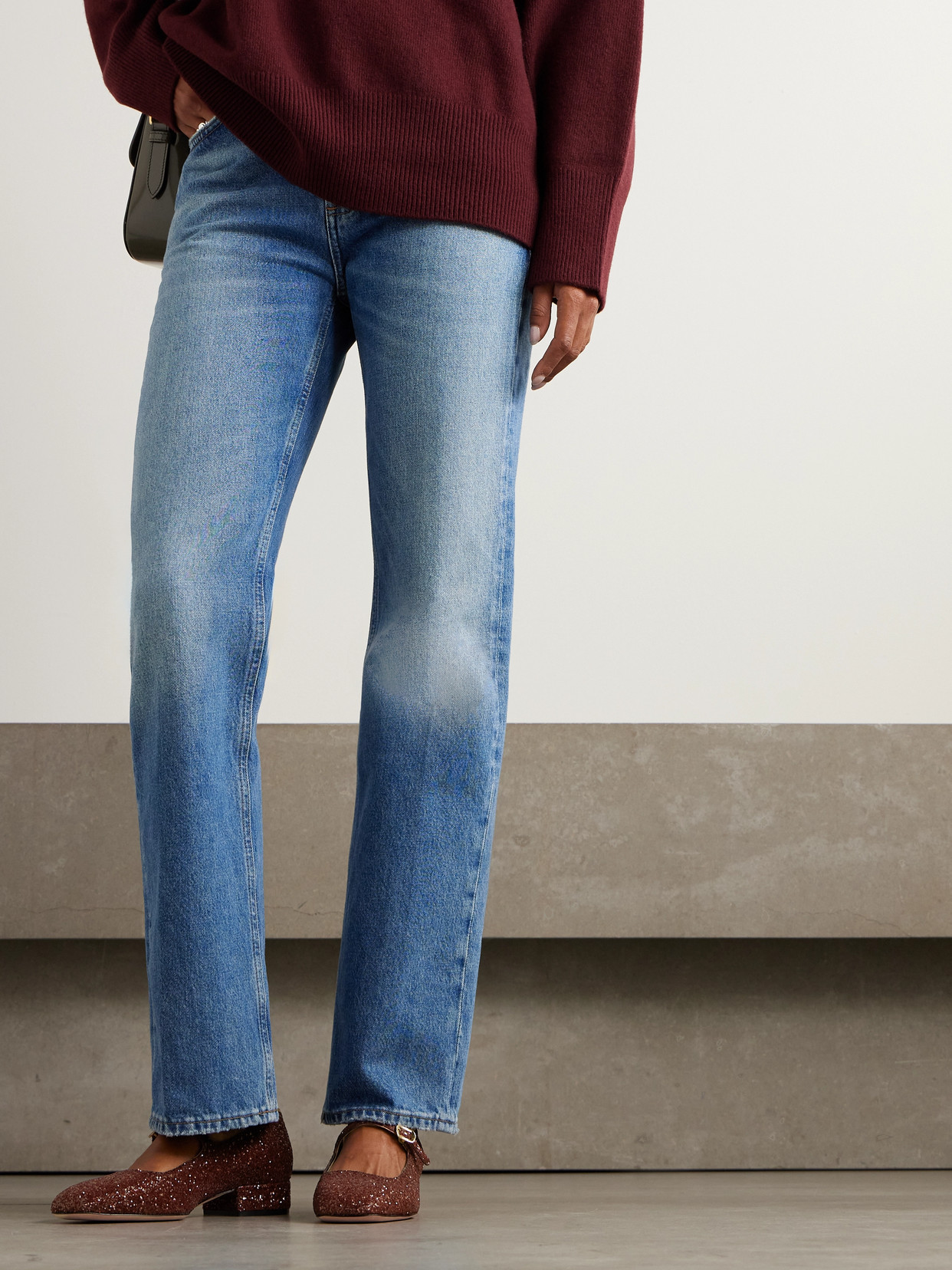 Bally Belkys Glittered Leather Mary Jane Pumps In Red