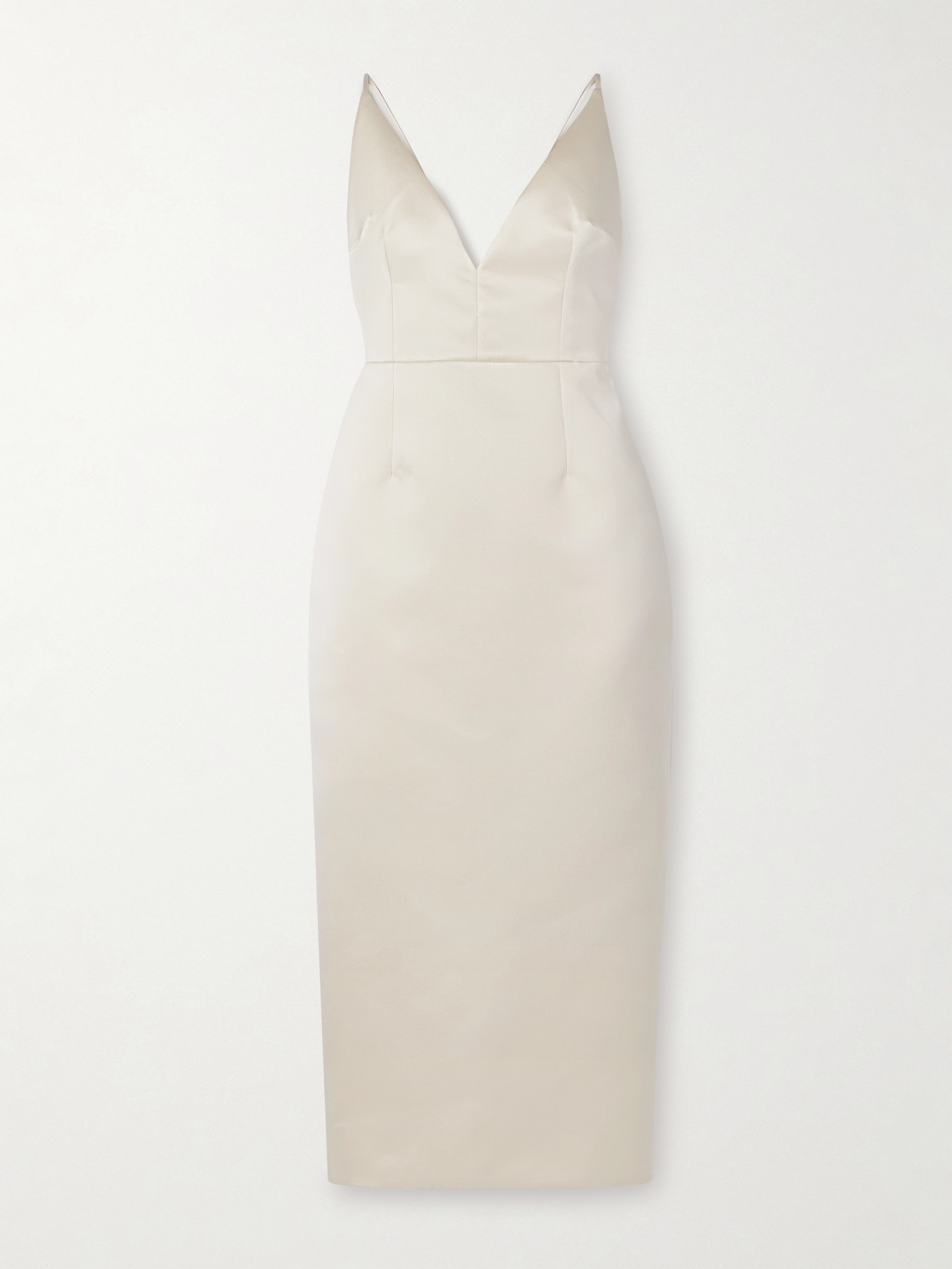Emilia Wickstead Vero Open-back Duchesse-satin Midi Dress