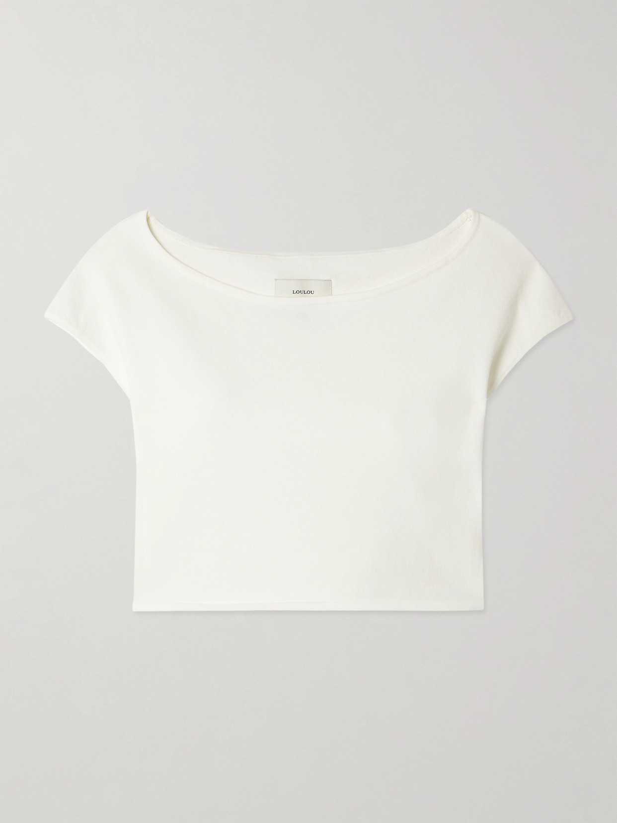 Loulou De Saison Polly Cropped Knitted T-shirt