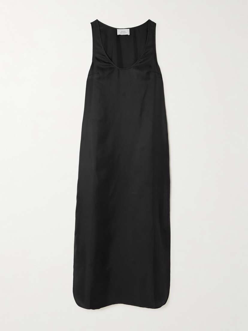 Loulou de Saison Nada Silk-twill Midi Dress