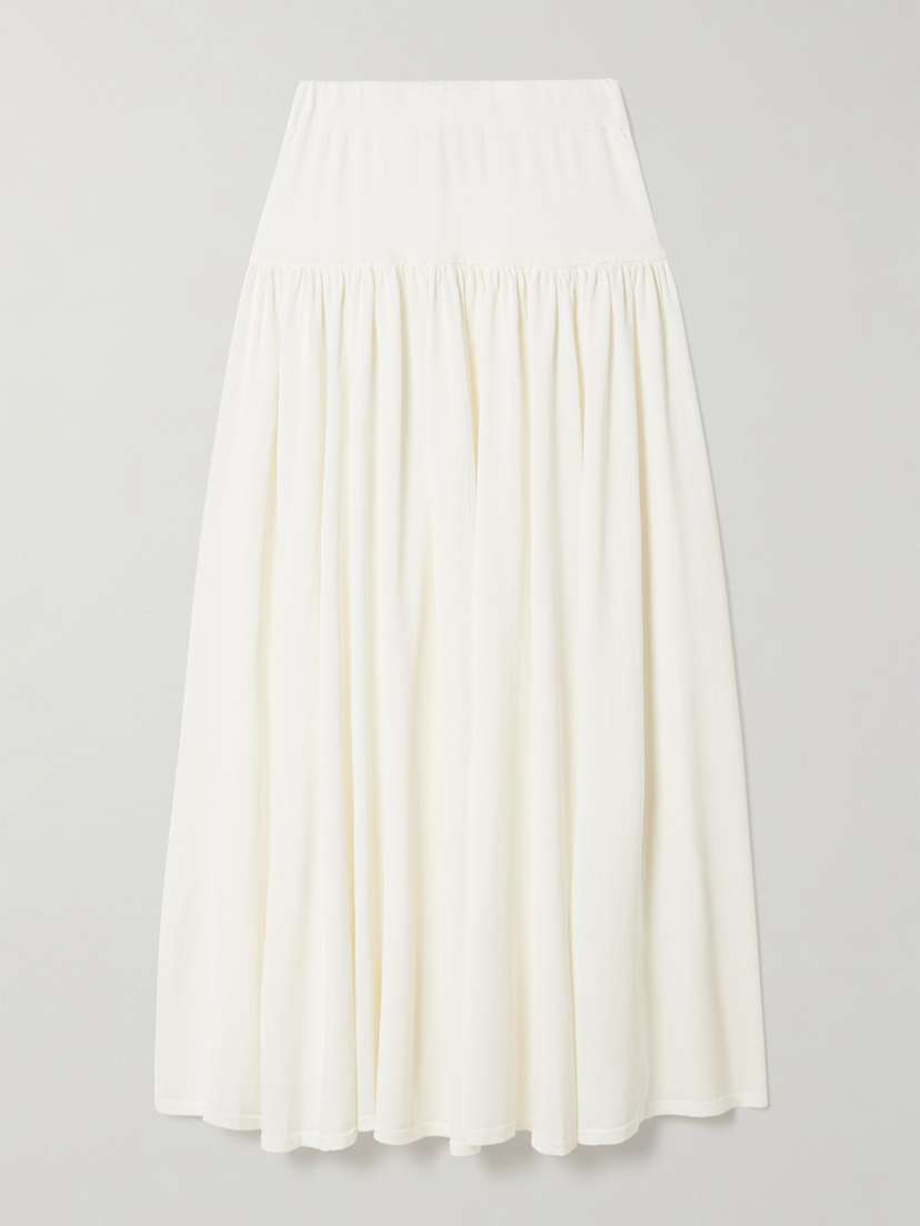 Loulou de Saison Romy Gathered Knited Maxi Skirt