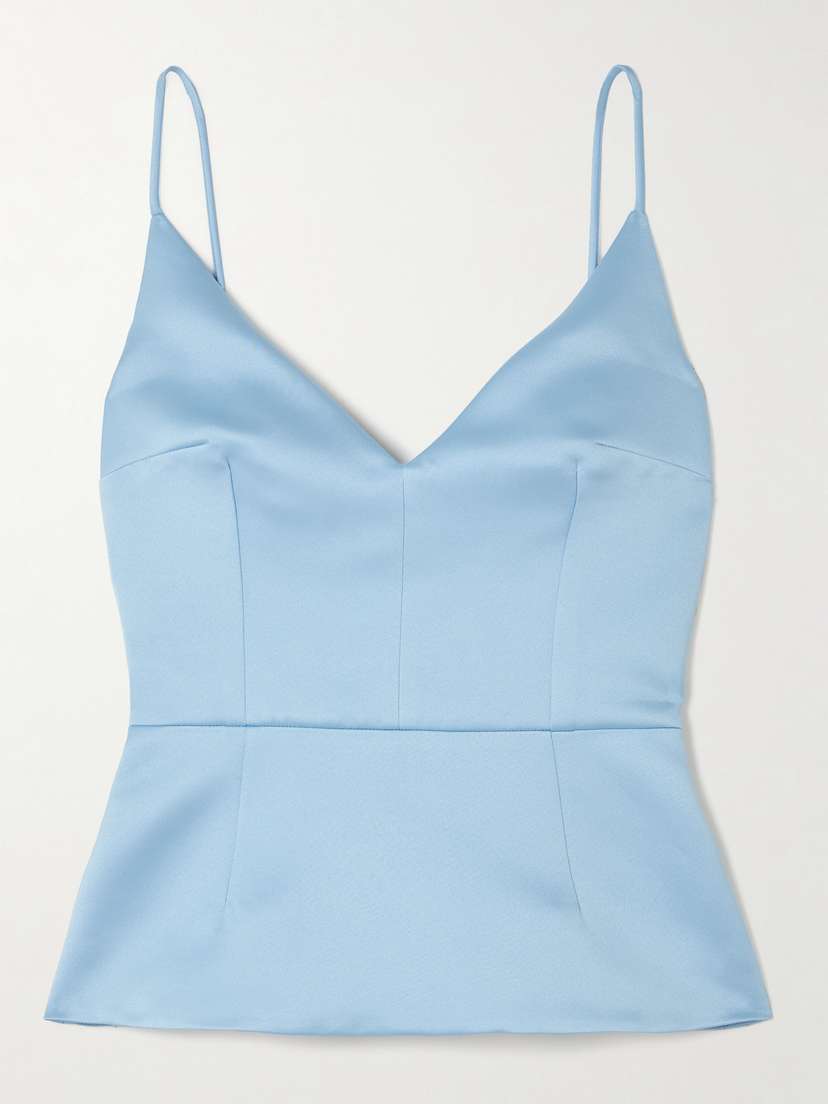 Emilia Wickstead Vero Duchesse-satin Peplum Top