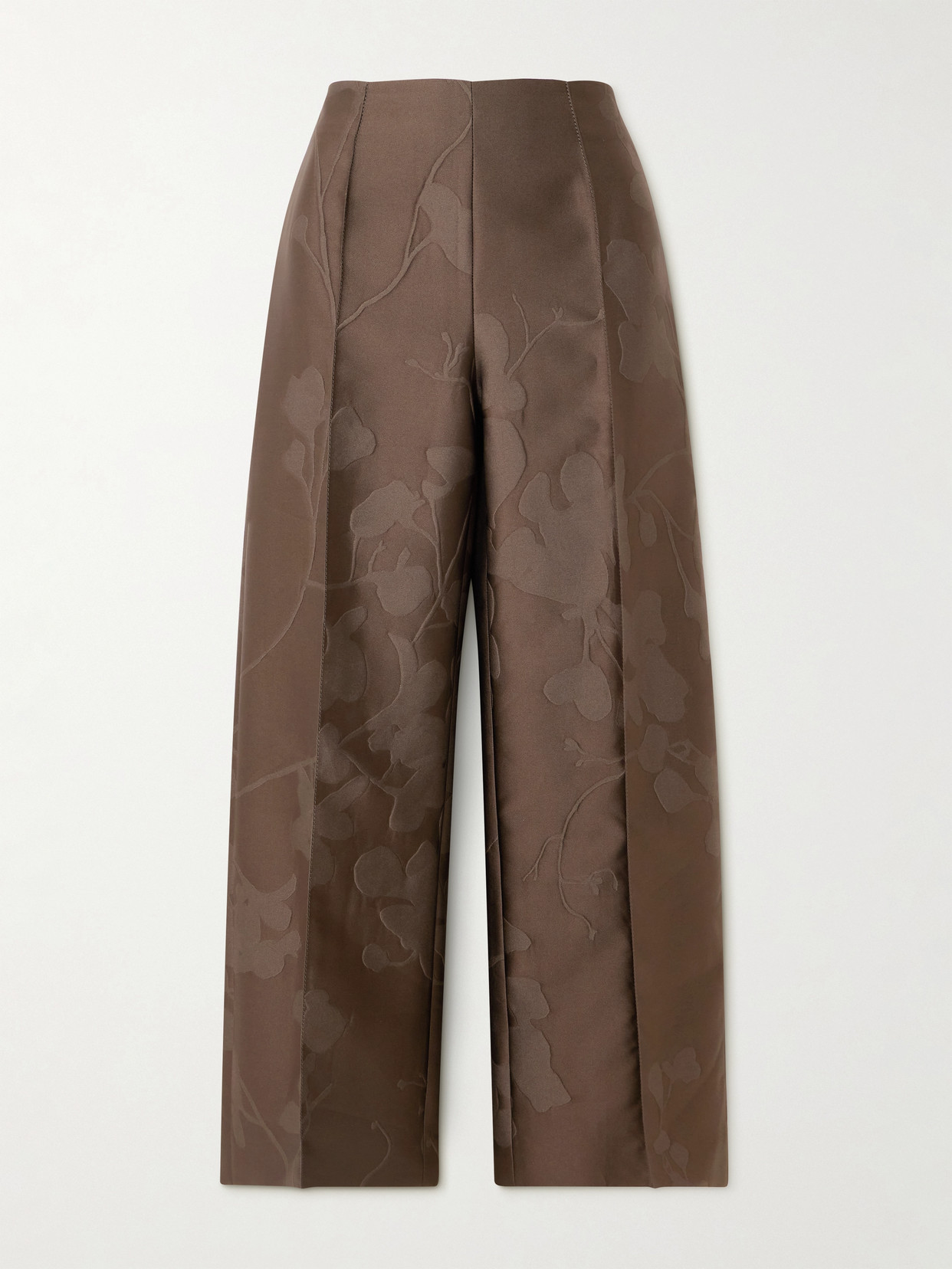 Emilia Wickstead Daffy Cropped Cloqué Wide-leg Pants