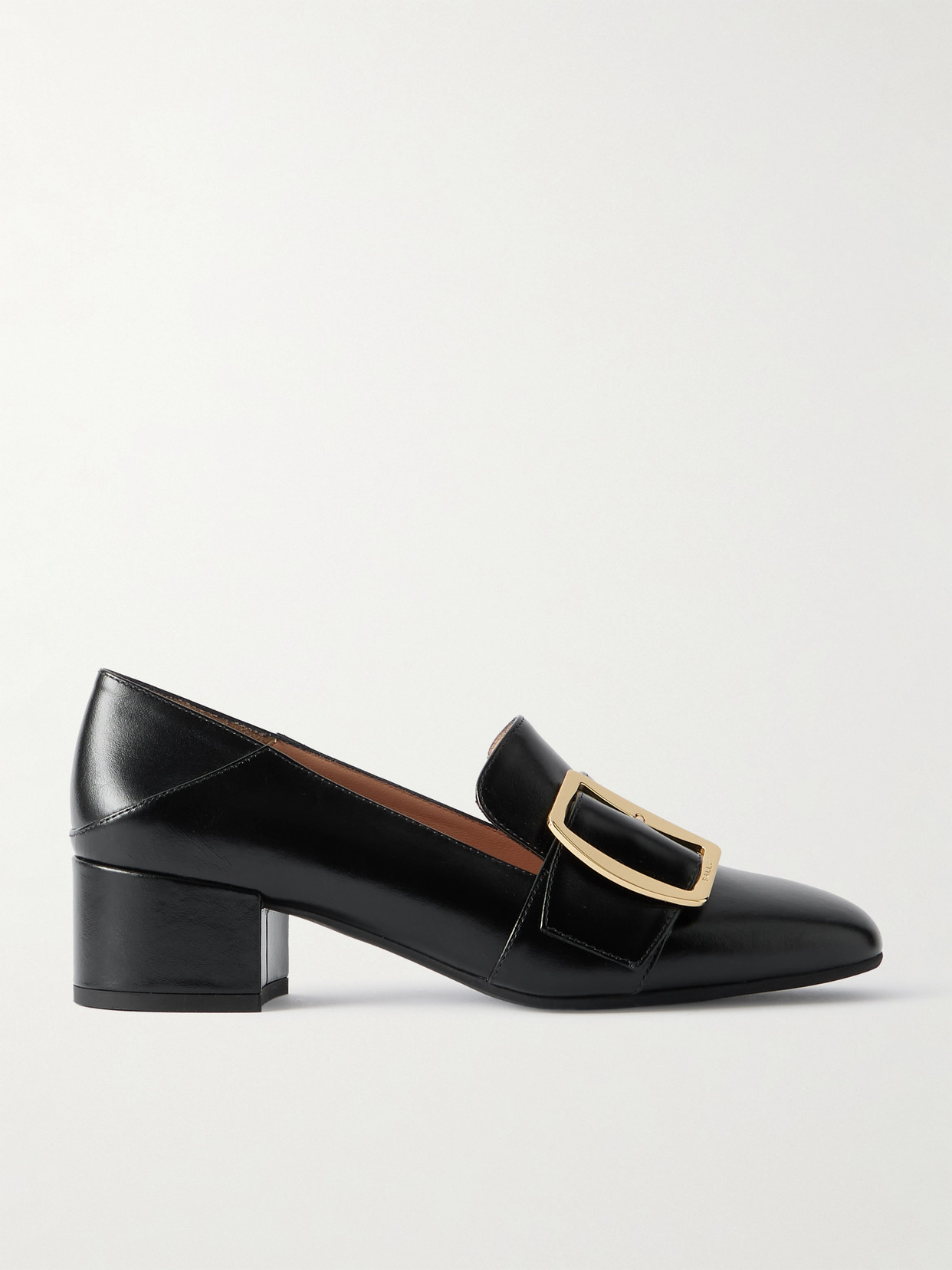 Bally Boucle Leather Collapsible-heel Pumps In Black