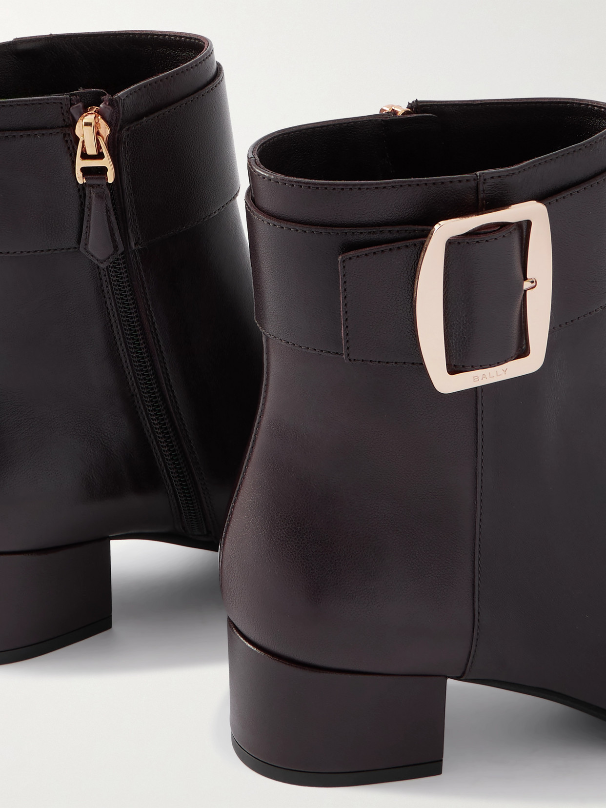 Bemeri Buckle-Embellished Ankle Boots