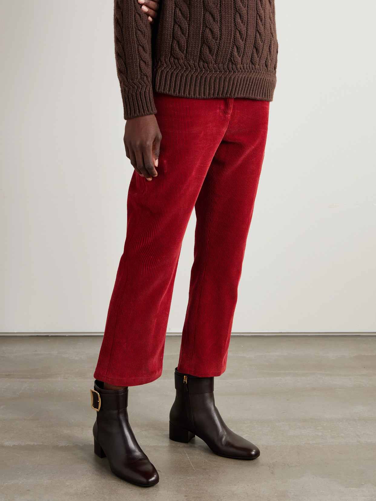 Bemeri Buckle-Embellished Ankle Boots