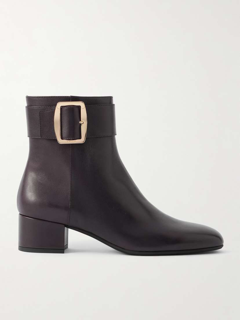 BALLY Bemeri Buckle-embellished Leather Ankle Boots