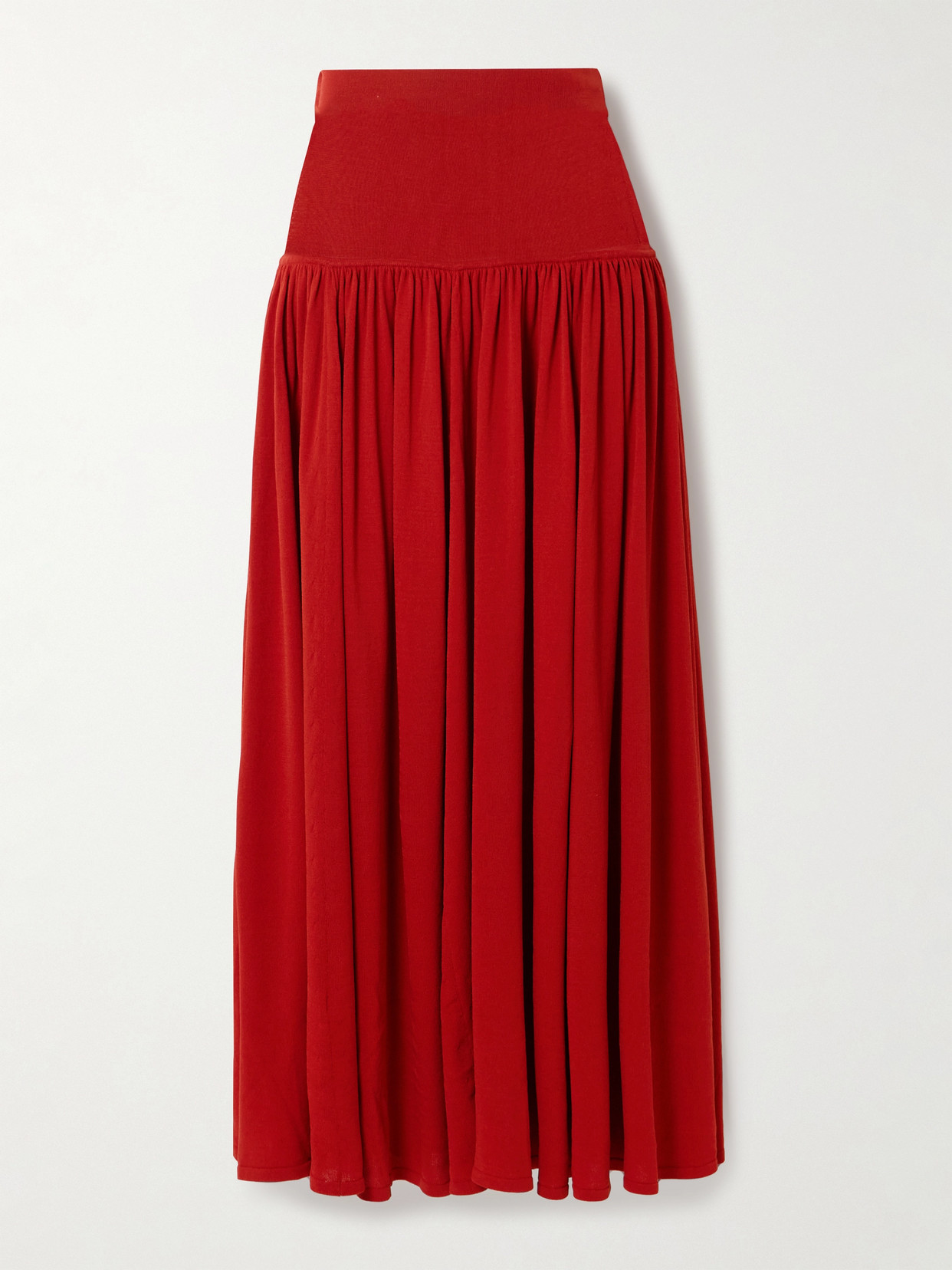 Loulou de Saison - Romy Gathered Knitted Maxi Skirt - x small
