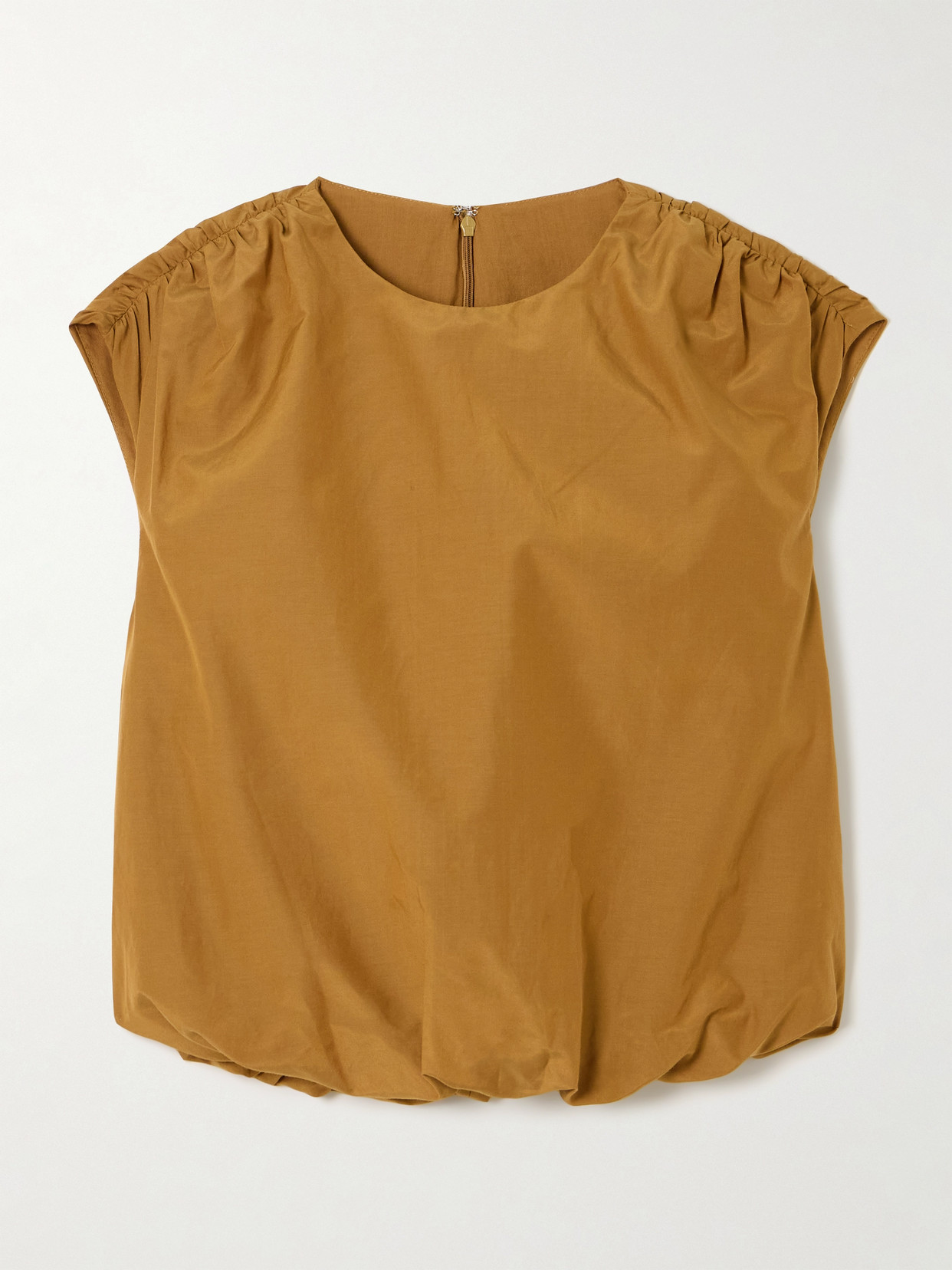 Loulou De Saison Cotton-silk Cosma Top In Brown