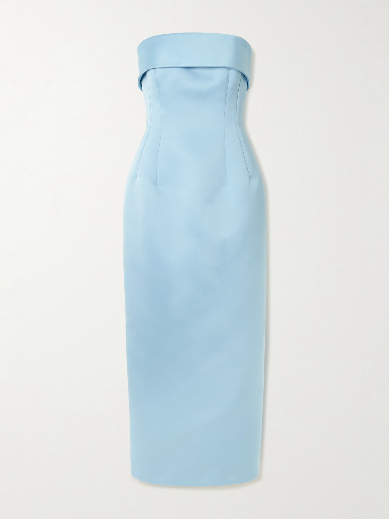 Emilia Wickstead Keeley Mudu Strapless Duchesse-satin Midi Dress
