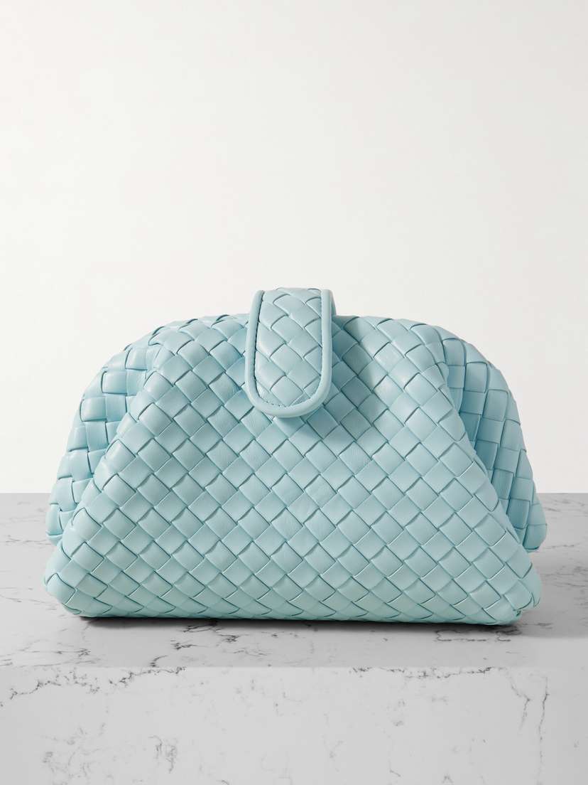 Bottega Veneta Lauren 1980 Small Intrecciato Leather Clutch