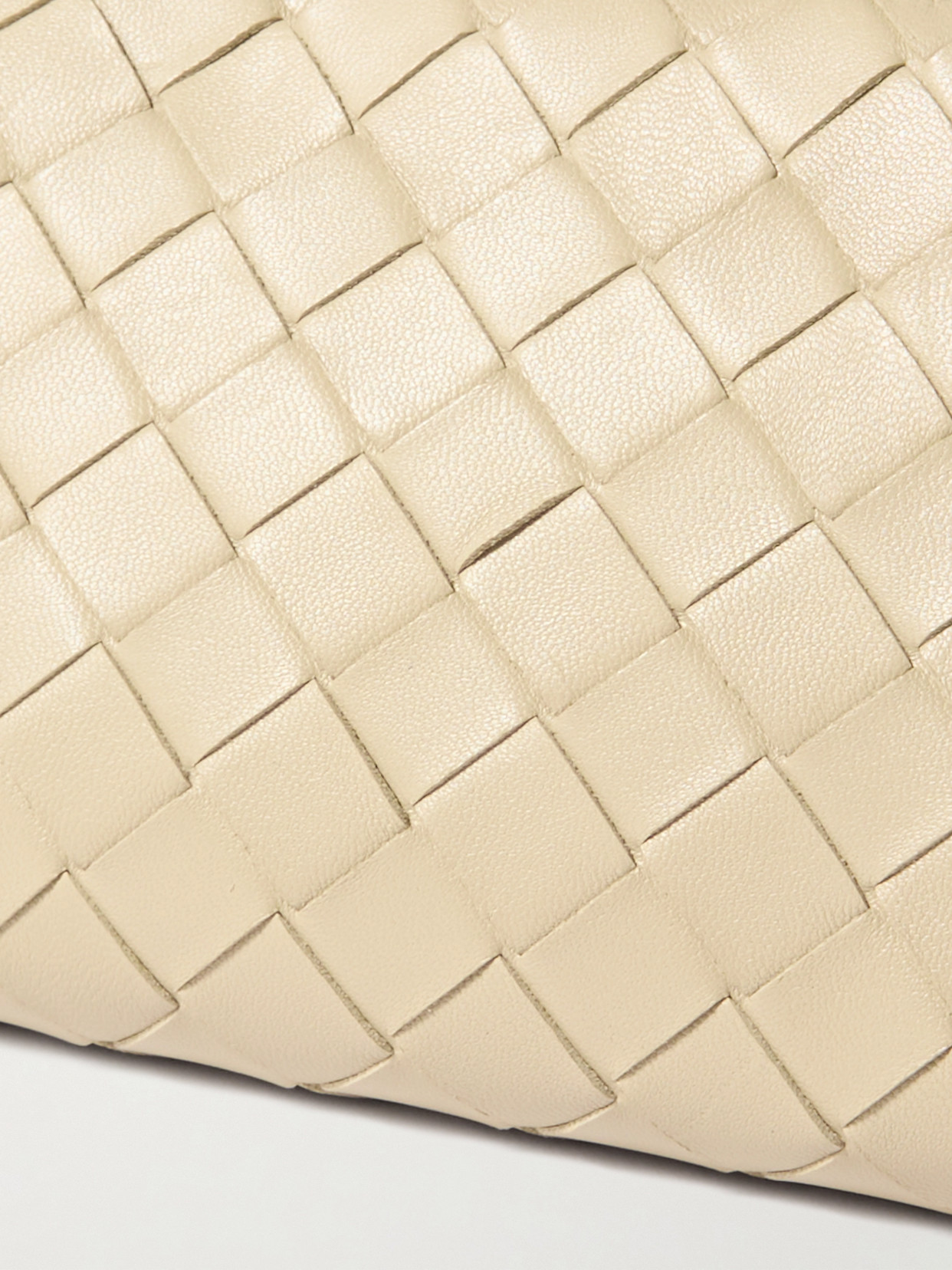 Bottega Veneta Concert Pouch Intrecciato Leather Shoulder Bag In Yellow