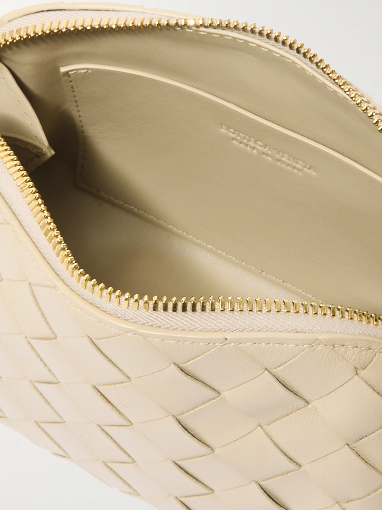 Bottega Veneta Concert Pouch Intrecciato Leather Shoulder Bag In Yellow