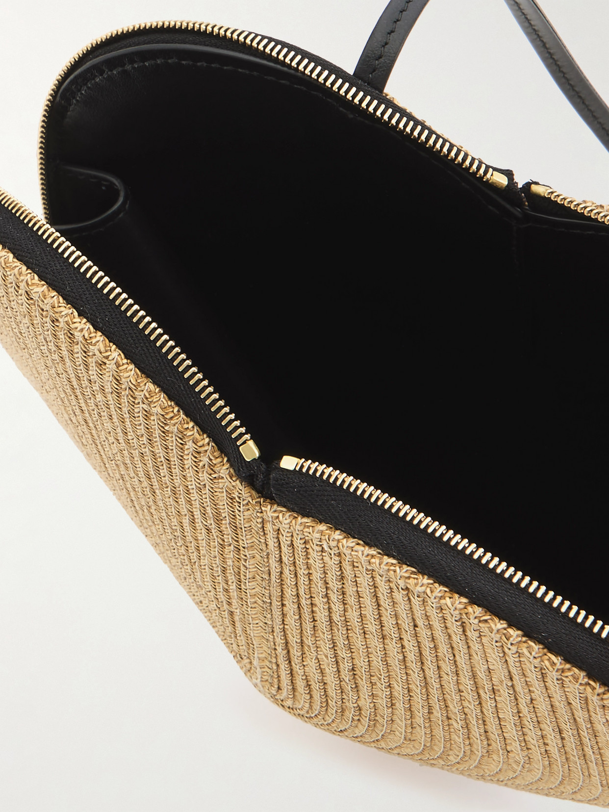 Alaïa - Le Coeur Leather-Trimmed Raffia Shoulder Bag