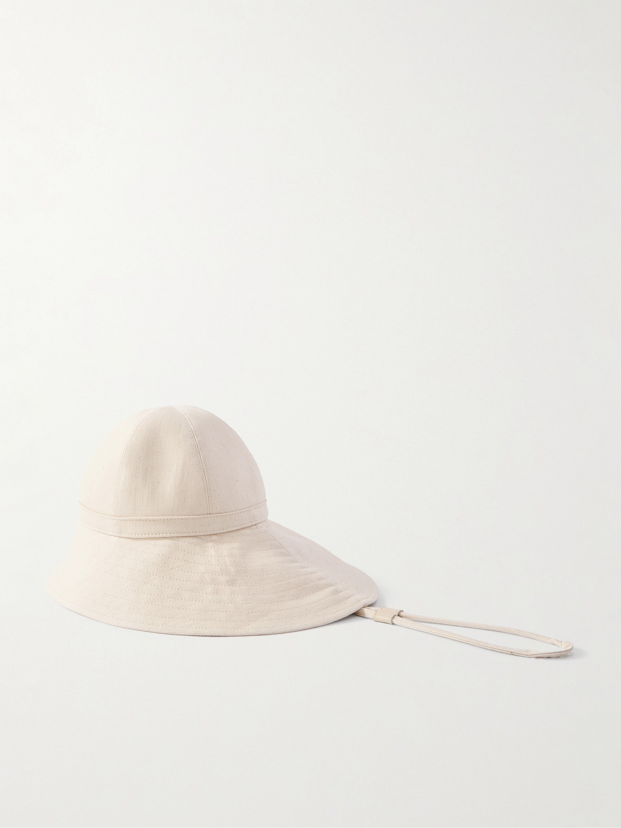 CHLOÉ COTTON-BLEND CANVAS BUCKET HAT