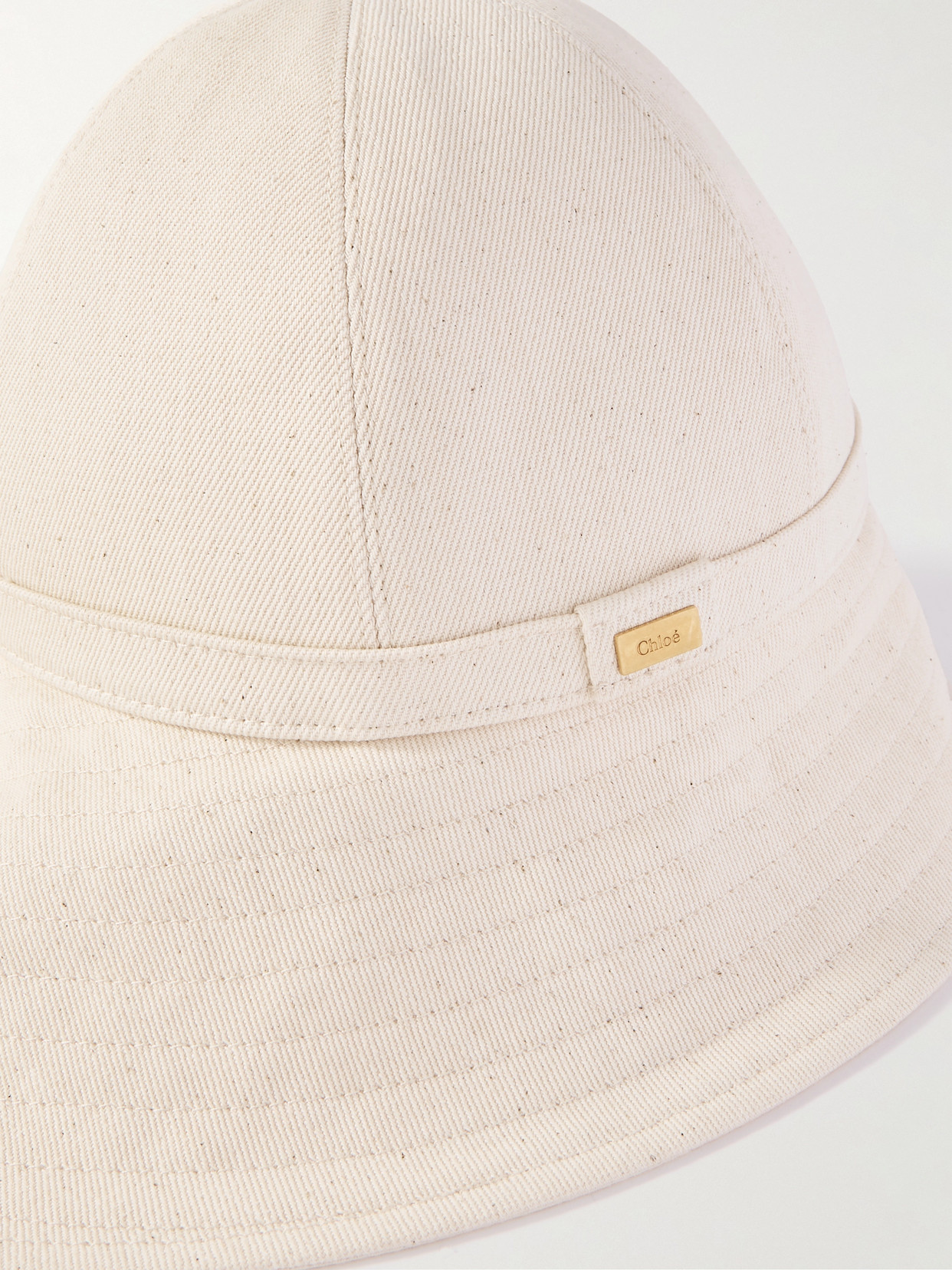 CHLOÉ COTTON-BLEND CANVAS BUCKET HAT