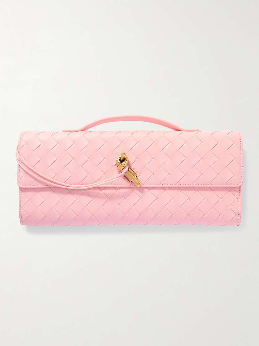 Bottega Veneta Andiamo Long Intrecciato Leather Clutch