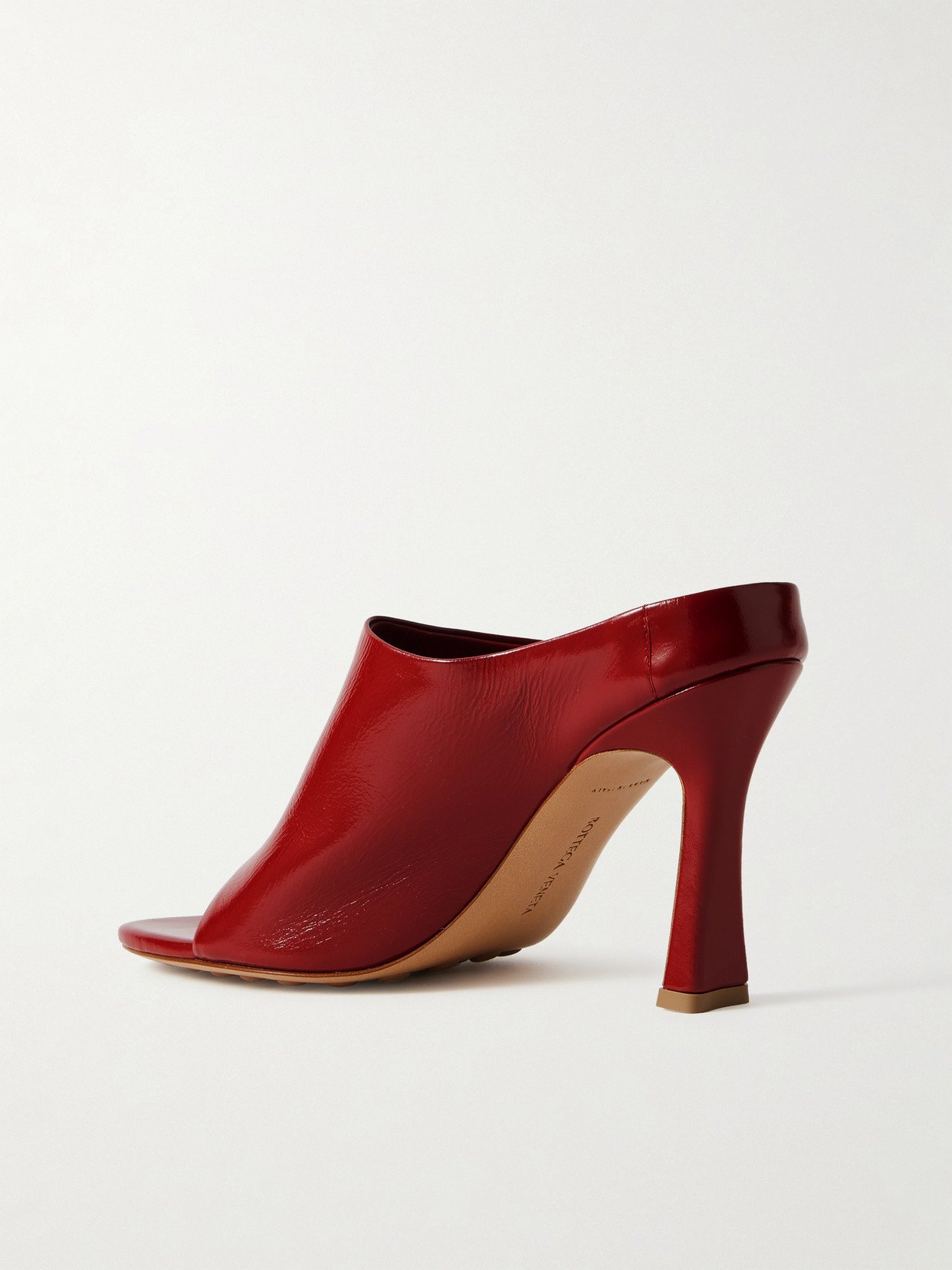 Bottega Veneta Pointed High Heel Sandals In Red