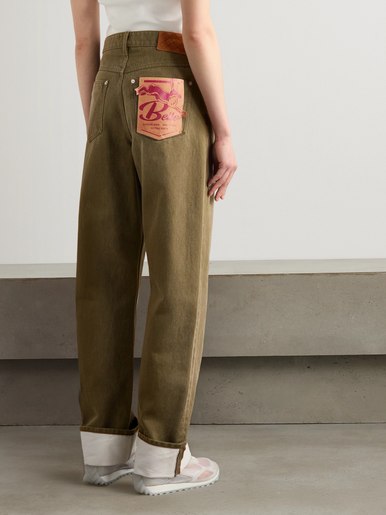 Appliquéd High-Rise Wide- Leg