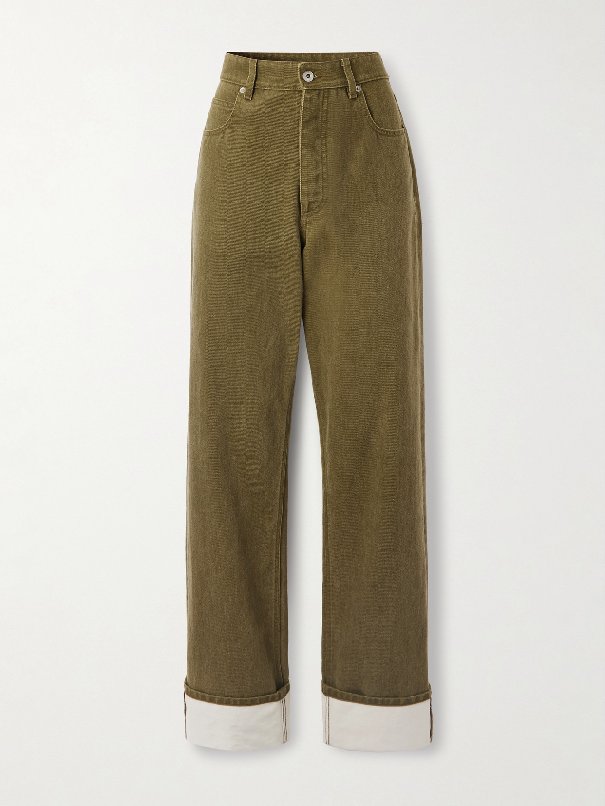 Appliquéd High-Rise Wide- Leg