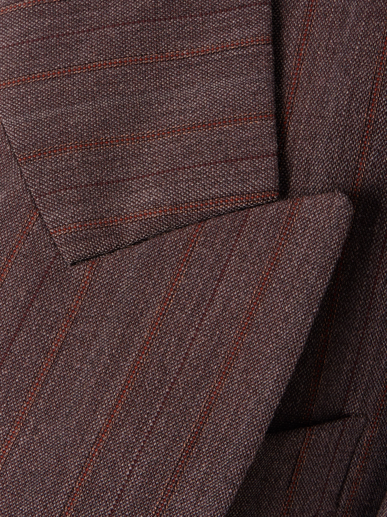Bottega Veneta Striped Wool-blend Twill Blazer In Brown
