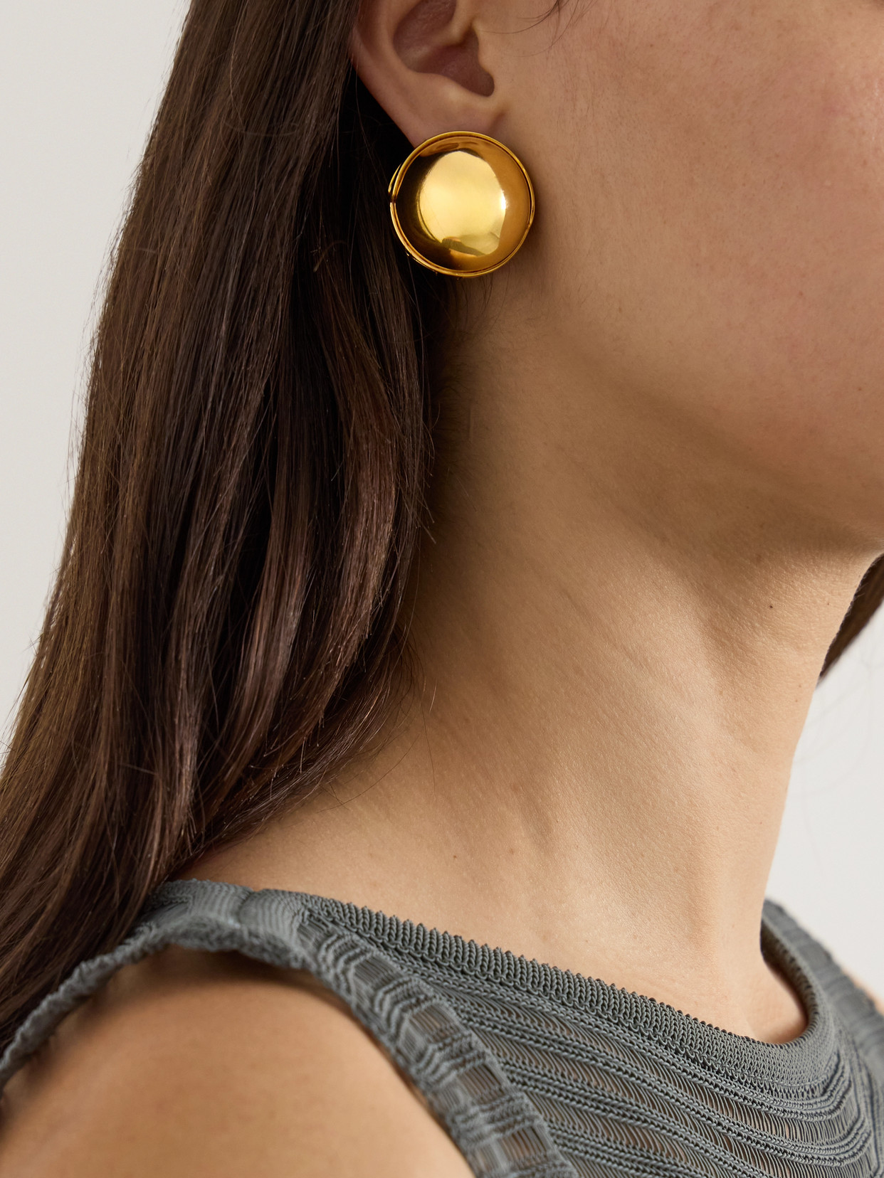 Shop Alaïa Sphere Gold-tone Earrings