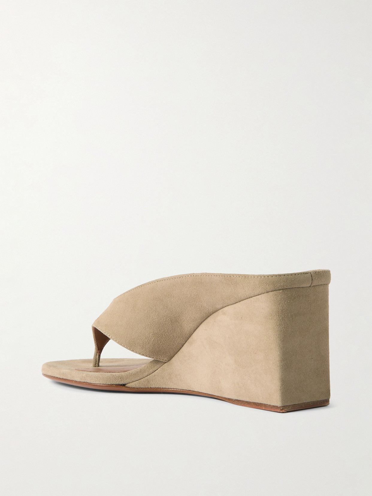 Alaïa Cube 75 Woven Wedge Thong Sandals