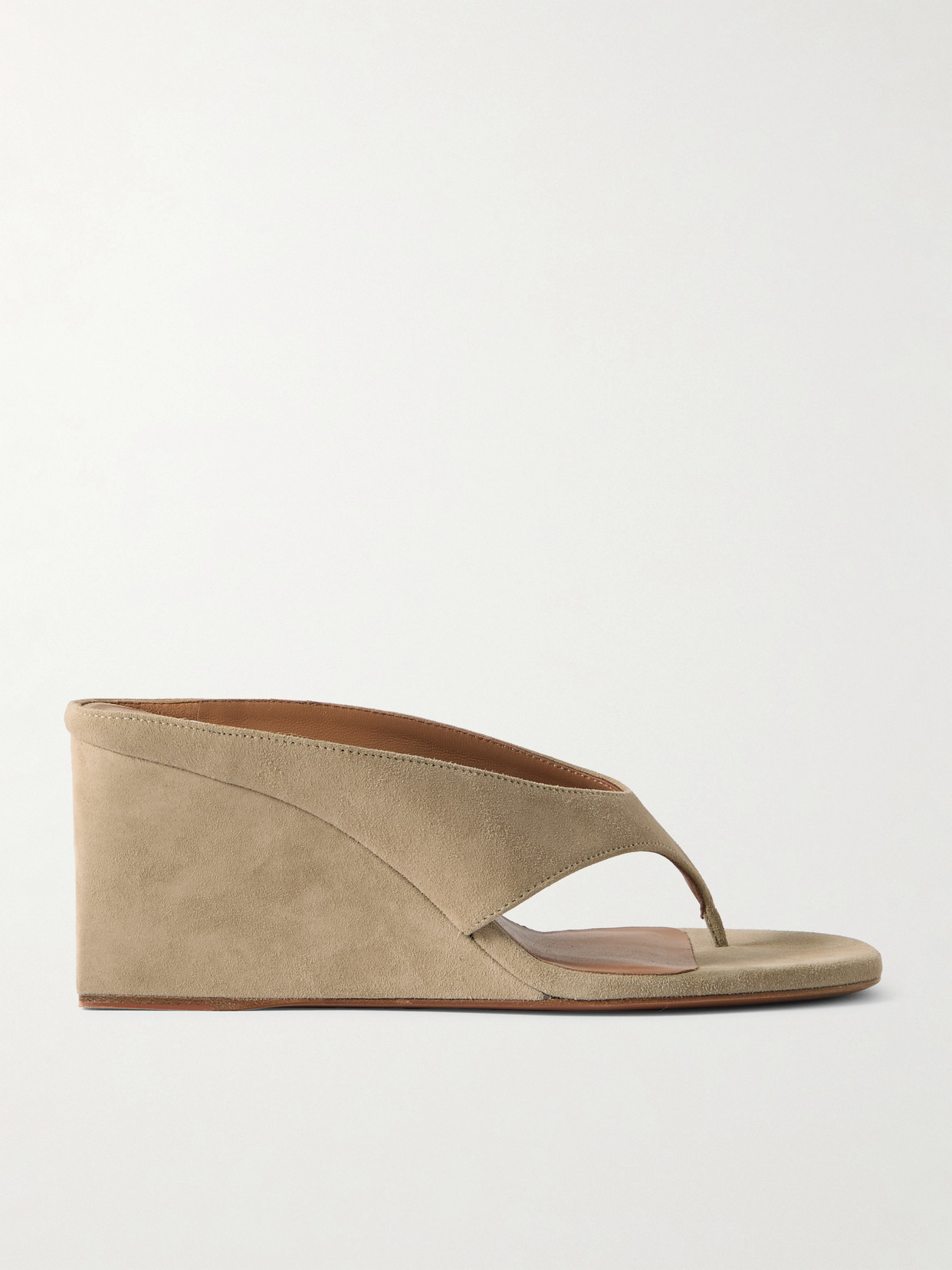 Alaïa Cube 75 Woven Wedge Thong Sandals