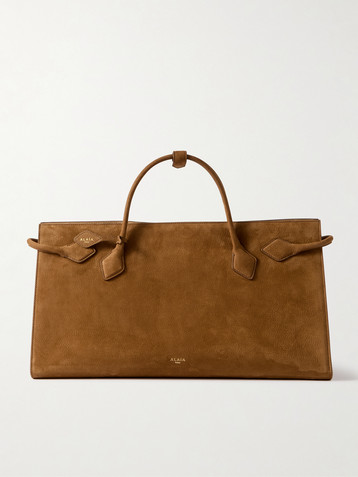 Alaïa East West nubuck tote