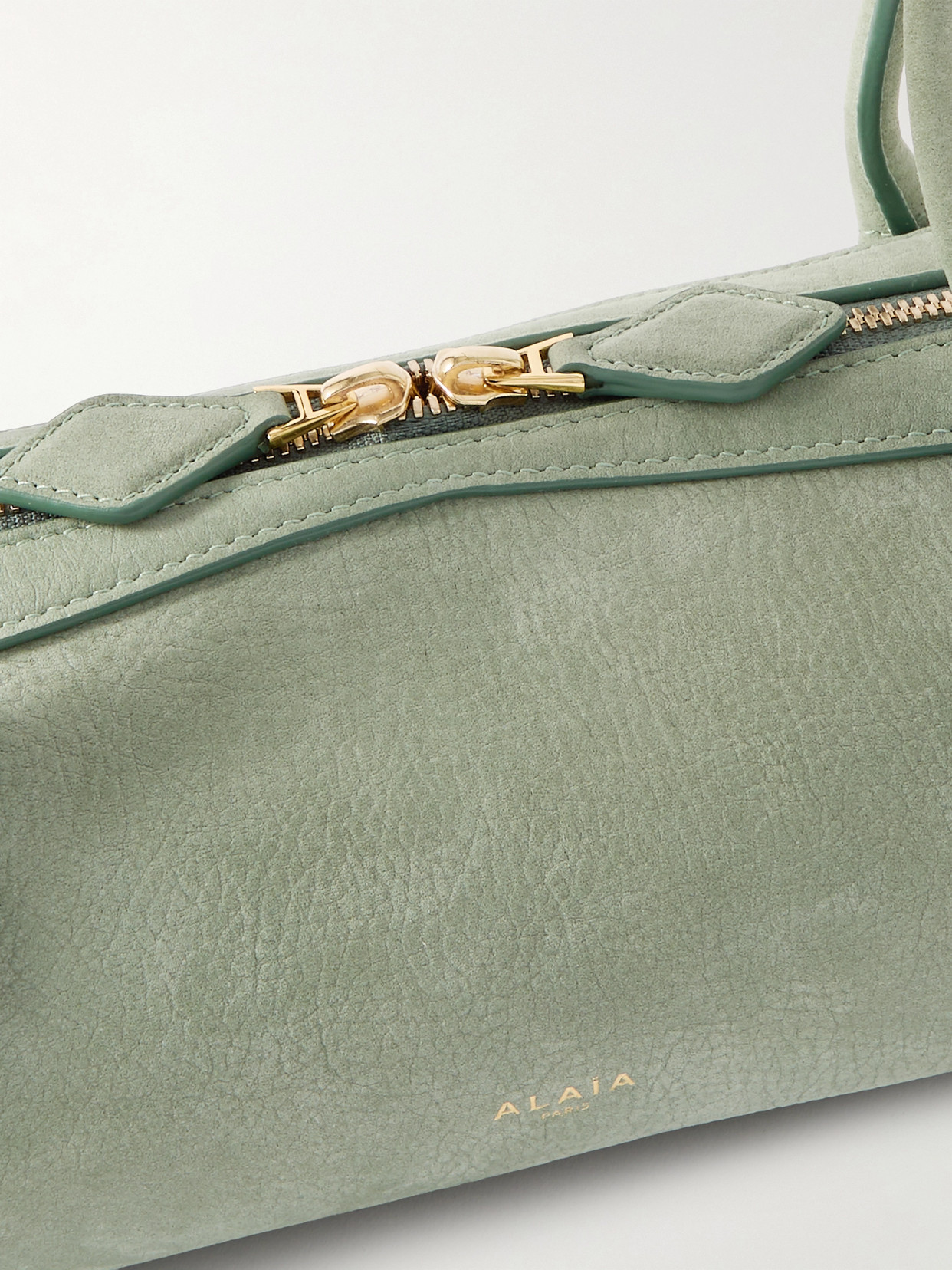 Alaïa Le Teckel Medium Nubuck Shoulder Bag