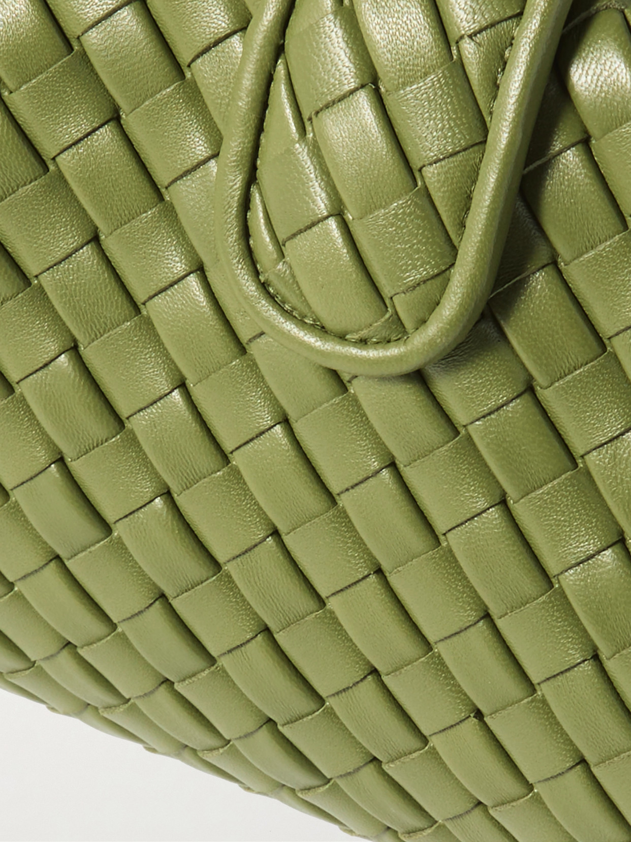 Bottega Veneta Lauren 1980 Small Intrecciato Leather Clutch In Green