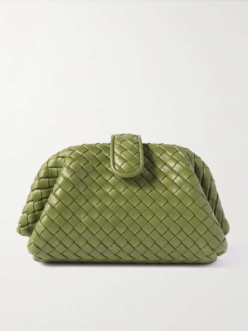 Bottega Veneta Lauren 1980 Small Intrecciato Leather Clutch