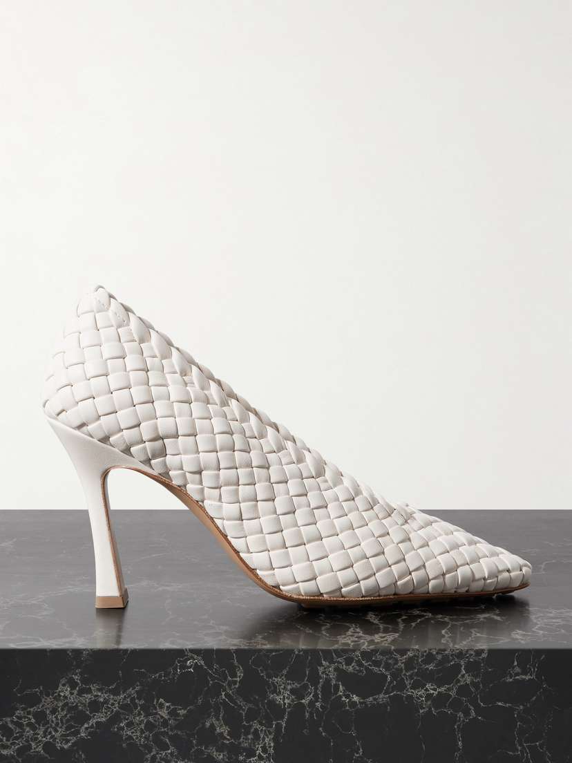 Bottega Veneta Sofia Intrecciato Leather Pumps