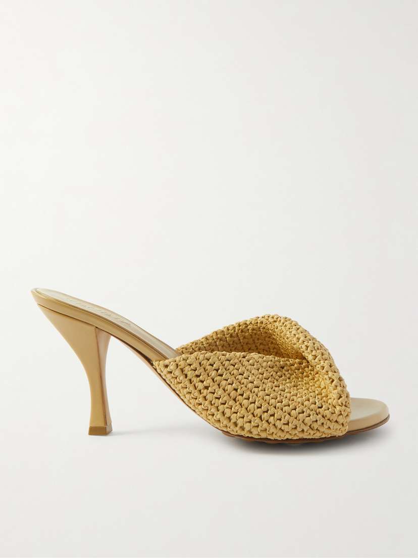 Bottega Veneta Blink Raffia Mules