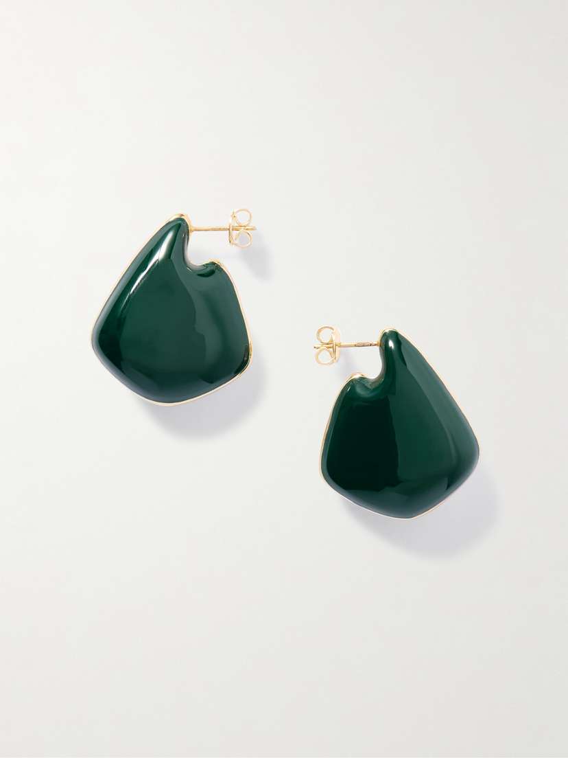 Bottega Veneta Gold-plated And Enamel Earrings
