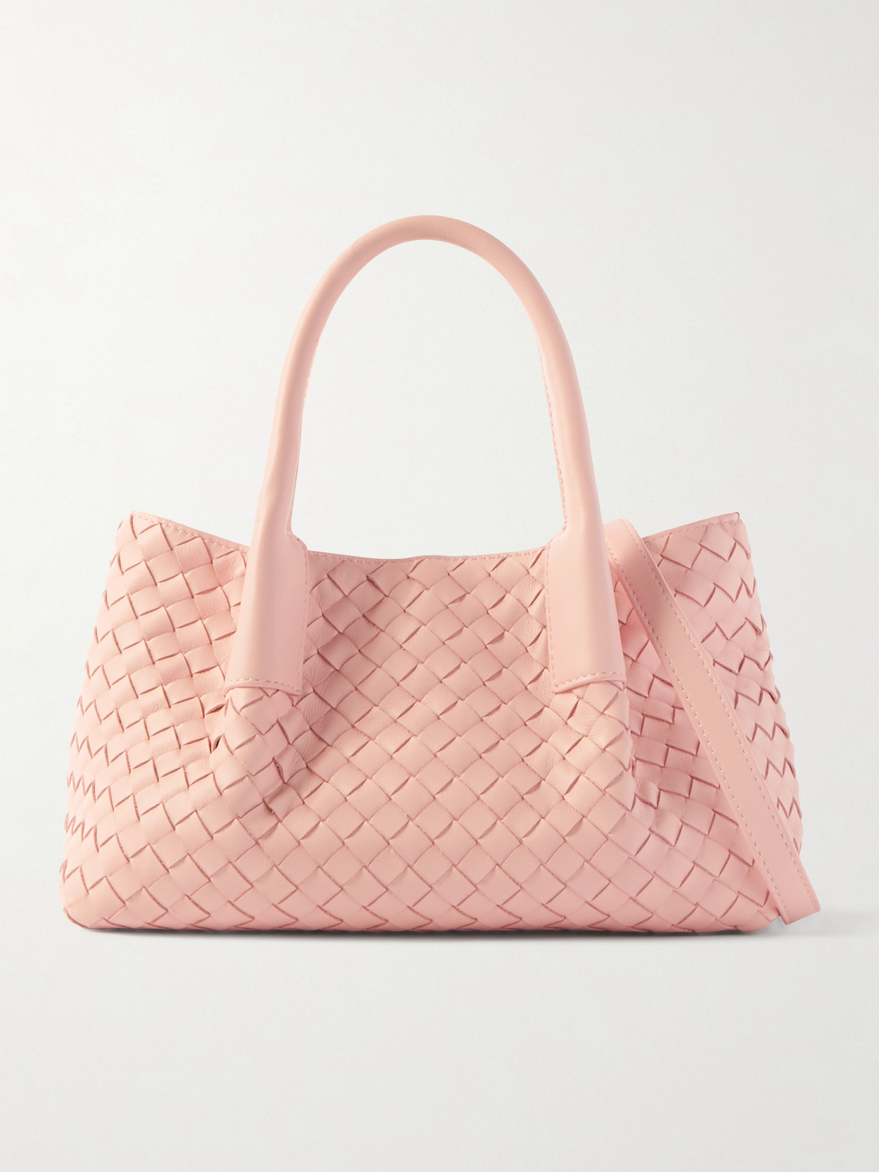 Bottega Veneta Pinacoteca Mini Intrecciato Leather Tote In Pink