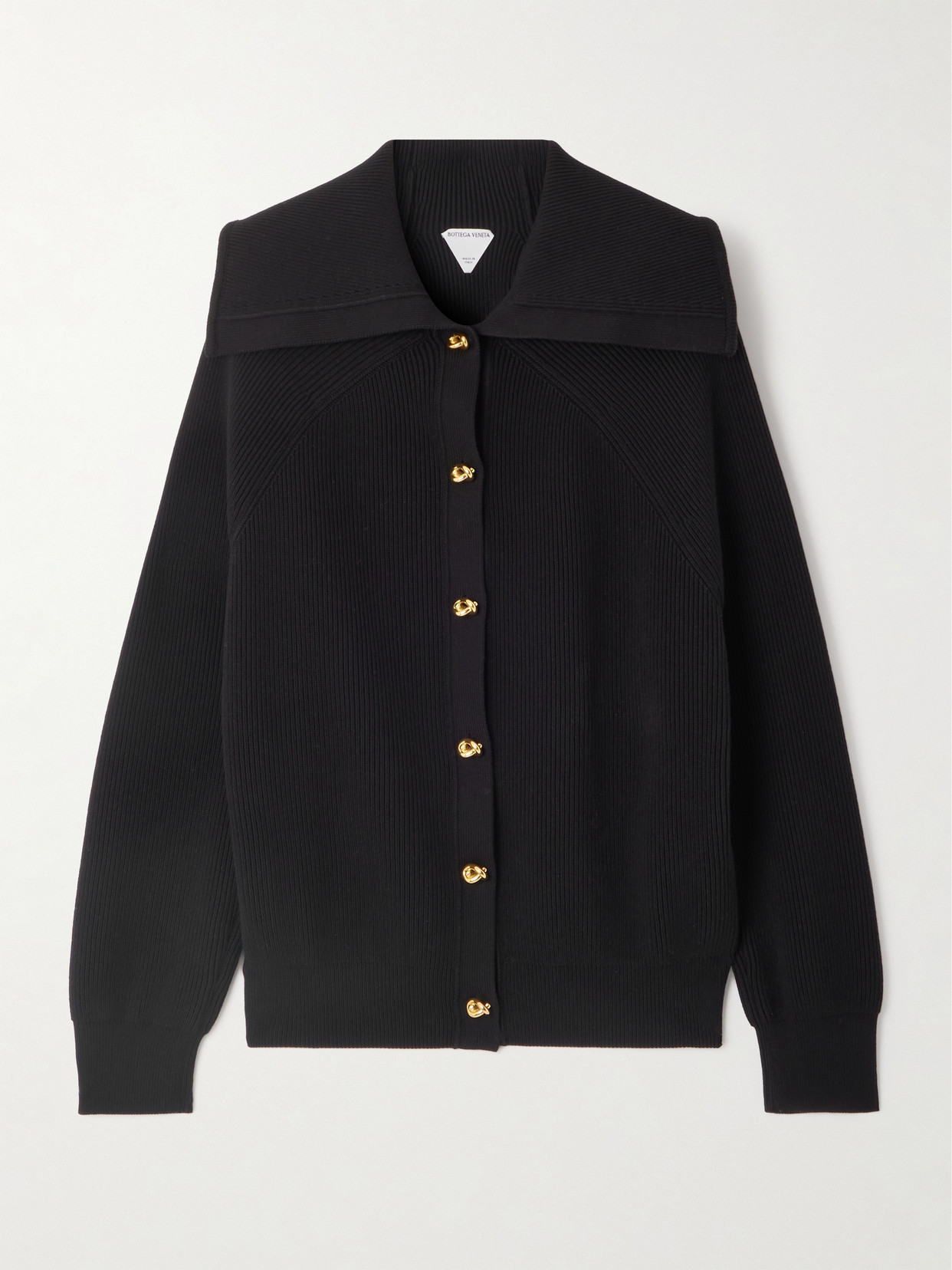 Bottega Veneta - Ribbed Cotton Cardigan - Black