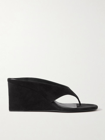 Alaïa Tong 75 suede wedge sandals