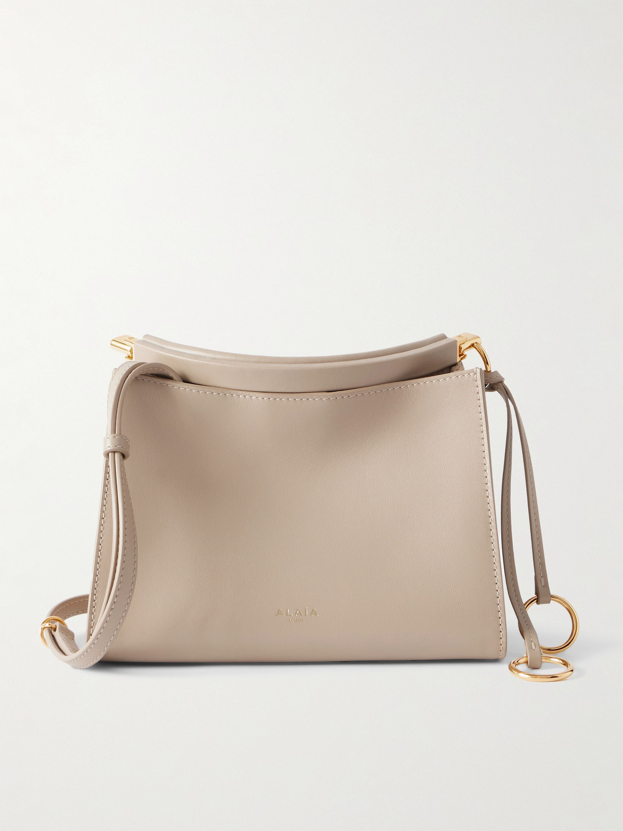 Alaïa Le Click Small Leather Shoulder Bag In Brown