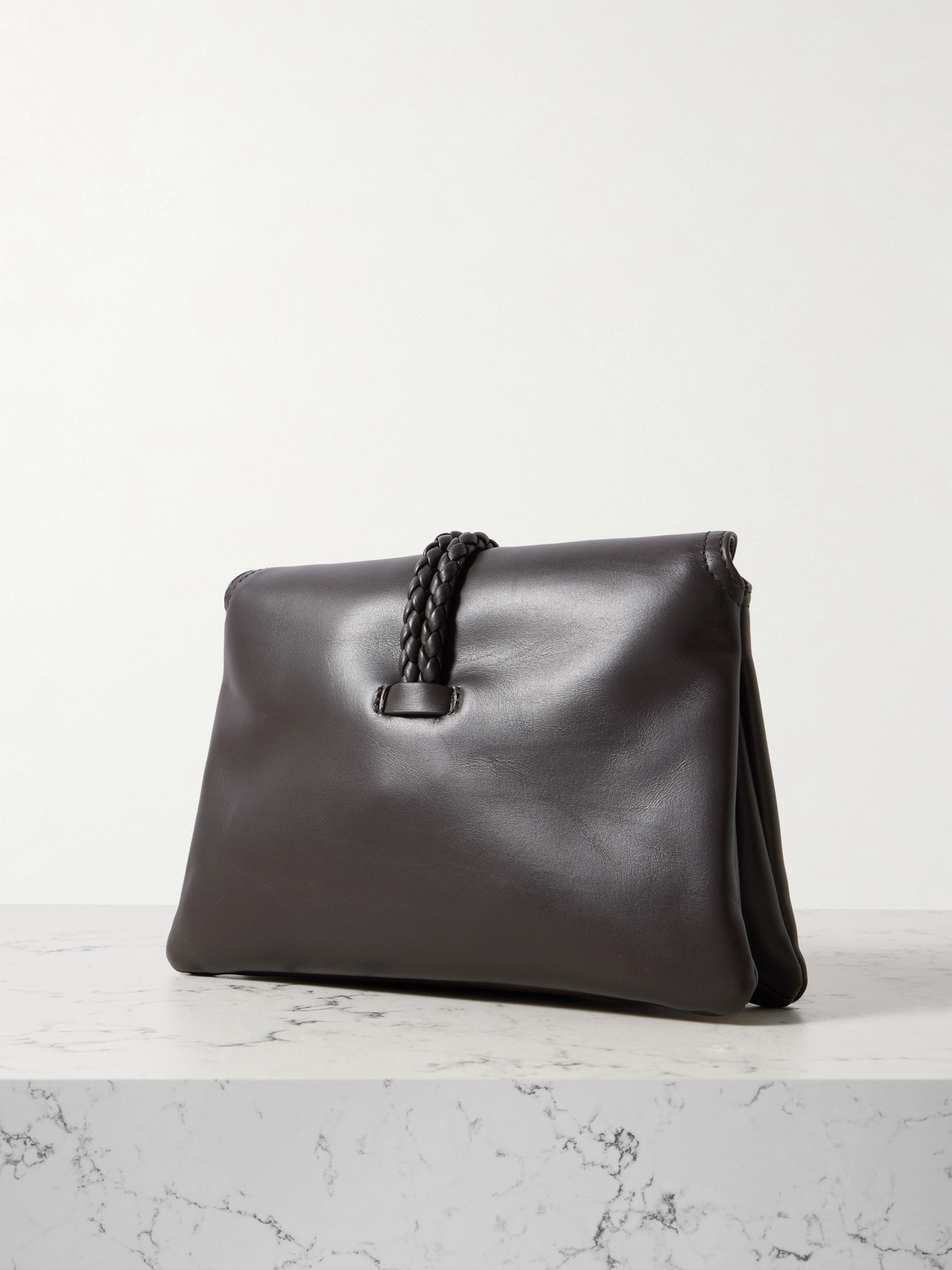 Bottega Veneta Small Liberta Leather Shoulder Bag In Brown