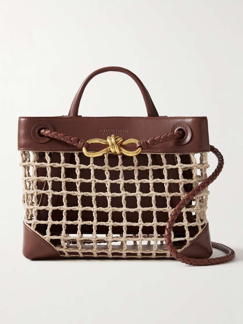 Bottega Veneta Andiamo Small Leather And Rope Tote
