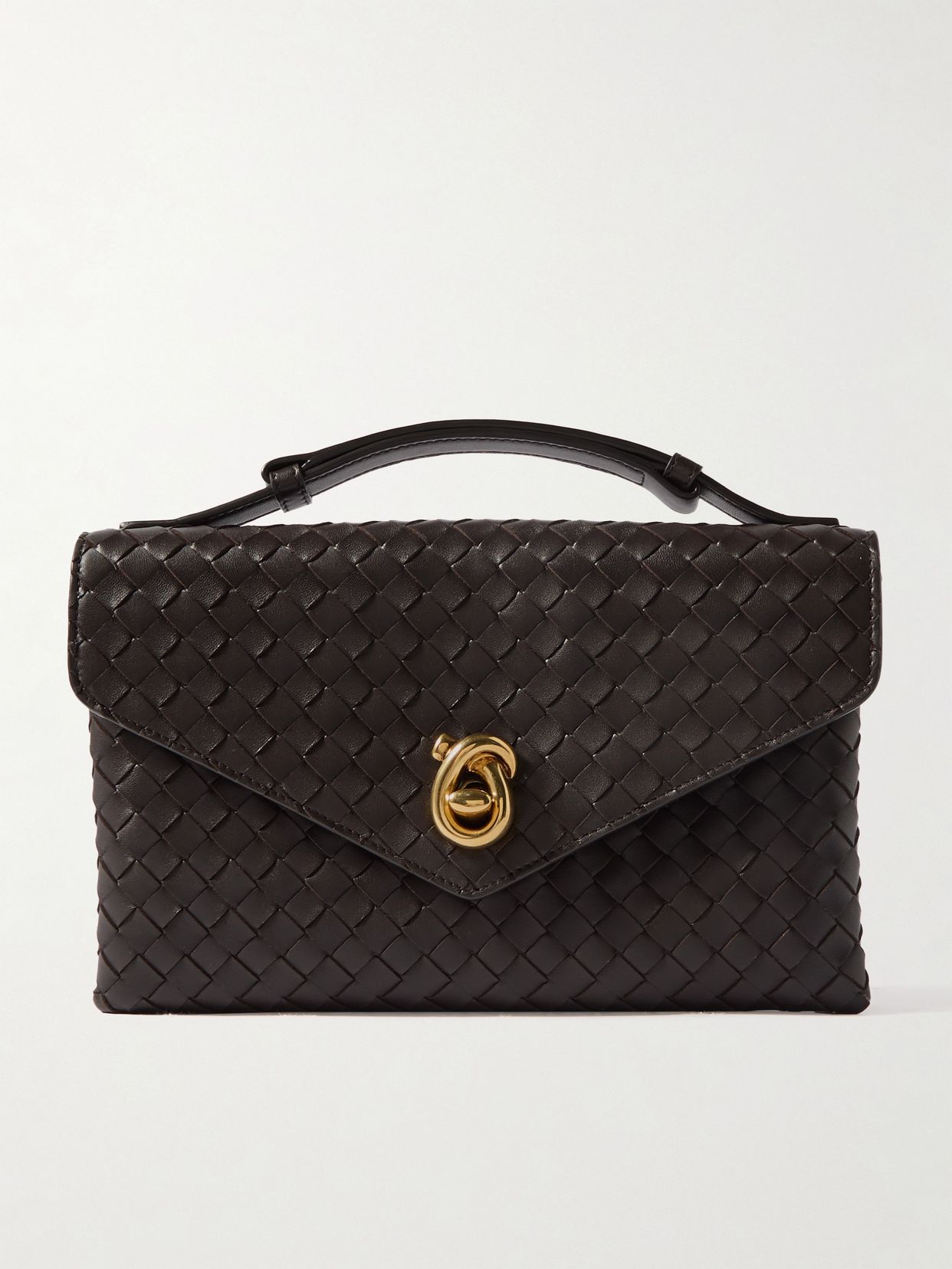 Knot Lock medium Intrecciato leather shoulder bag
