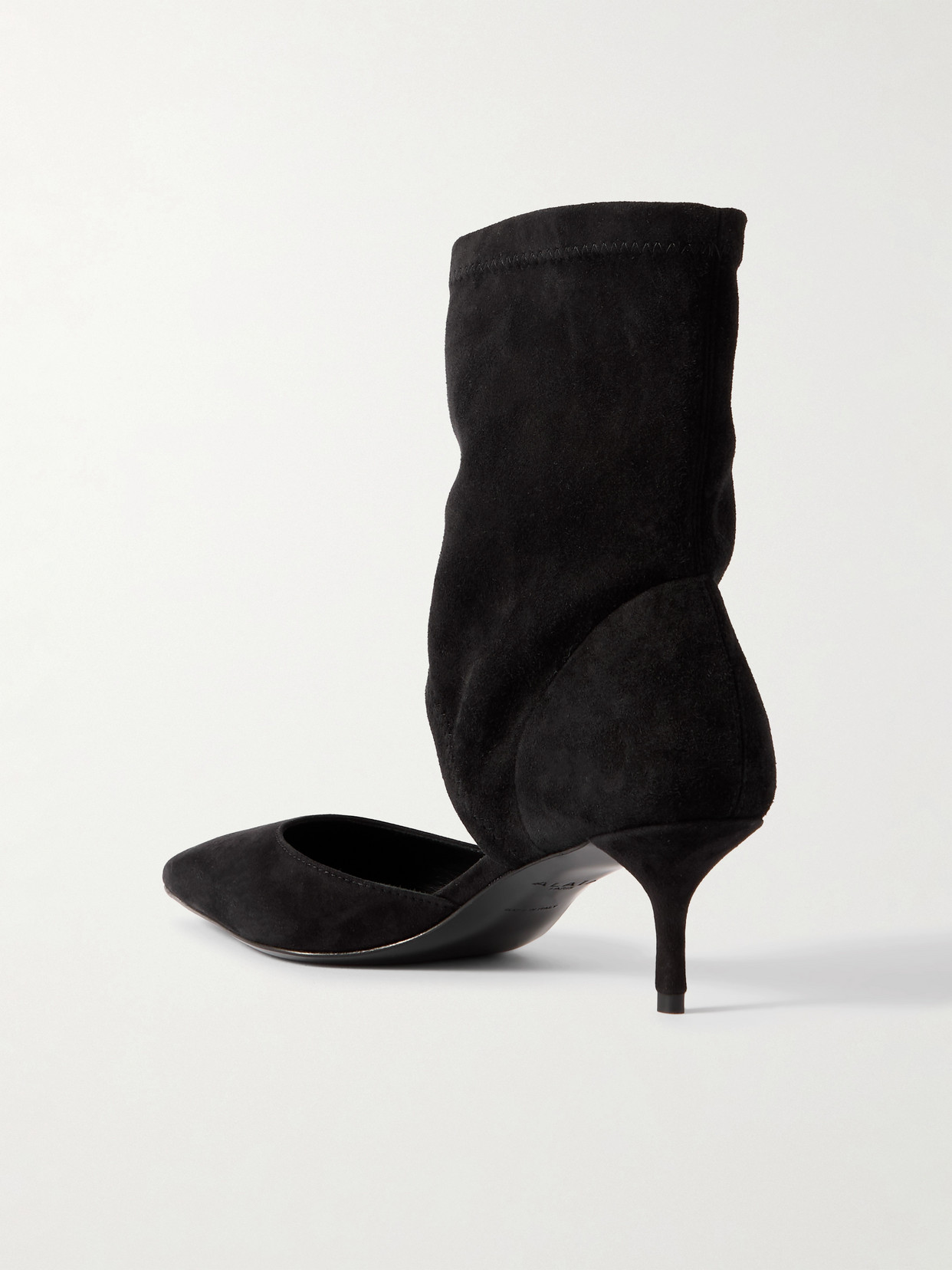 Alaïa Suede Cut-out Ankle Boots 55