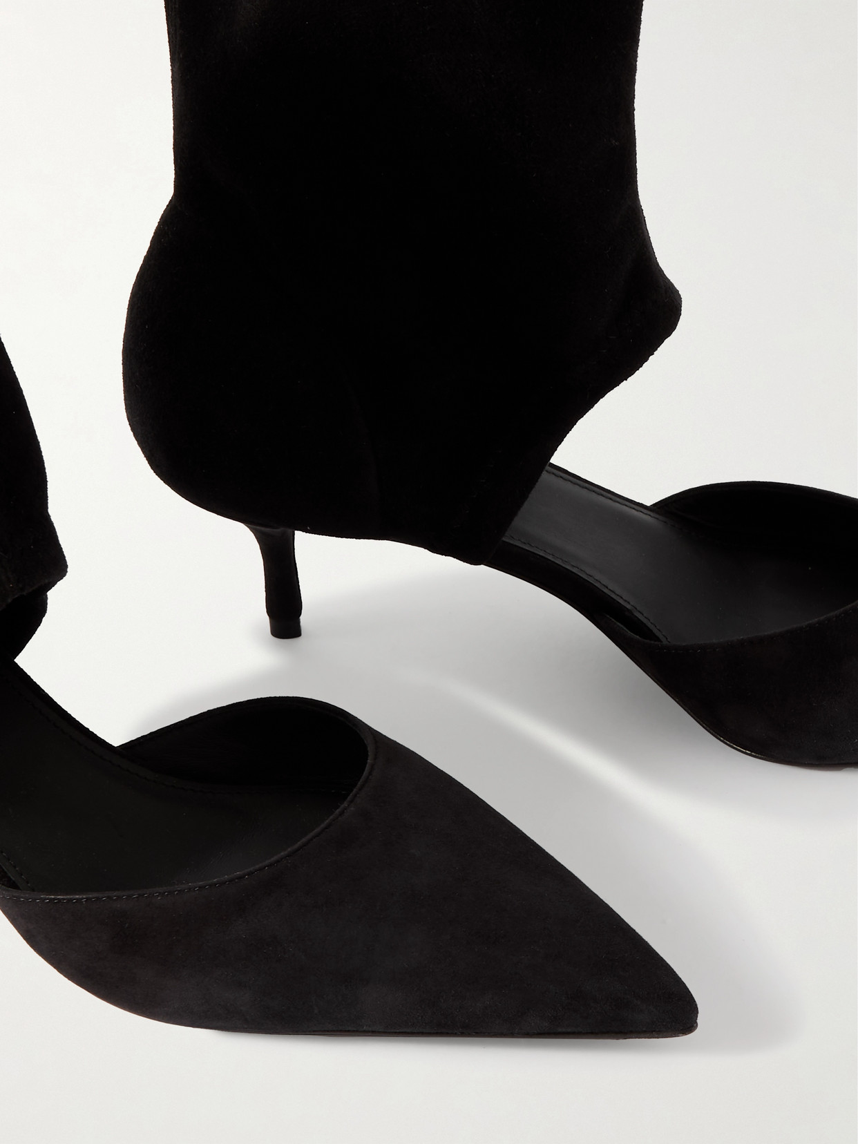 Alaïa Suede Cut-out Ankle Boots 55