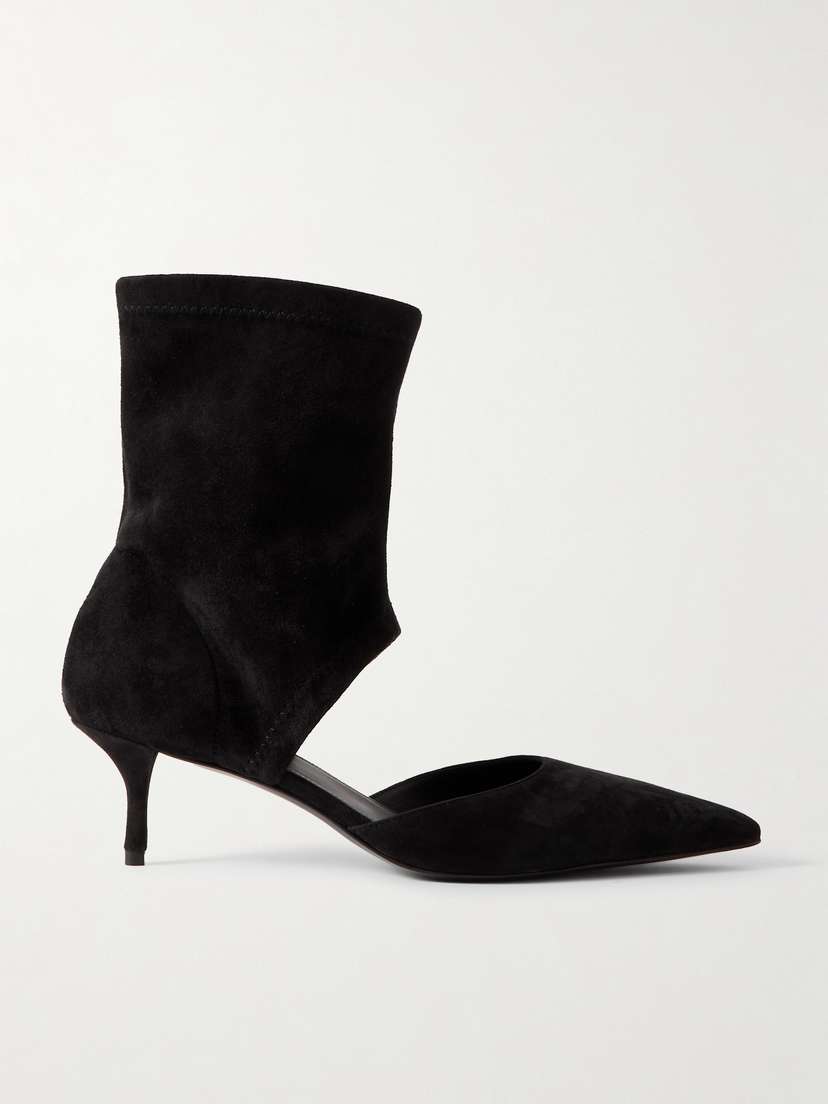 Alaïa 55 Cutout Suede Ankle Boots