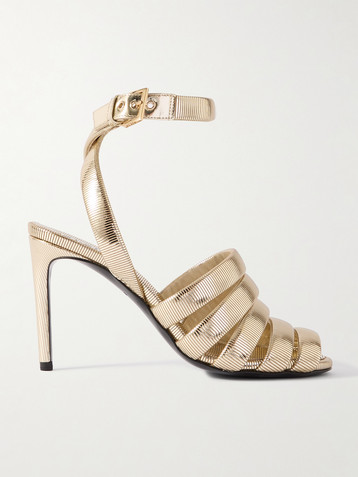 Alaïa Metallic leather sandals