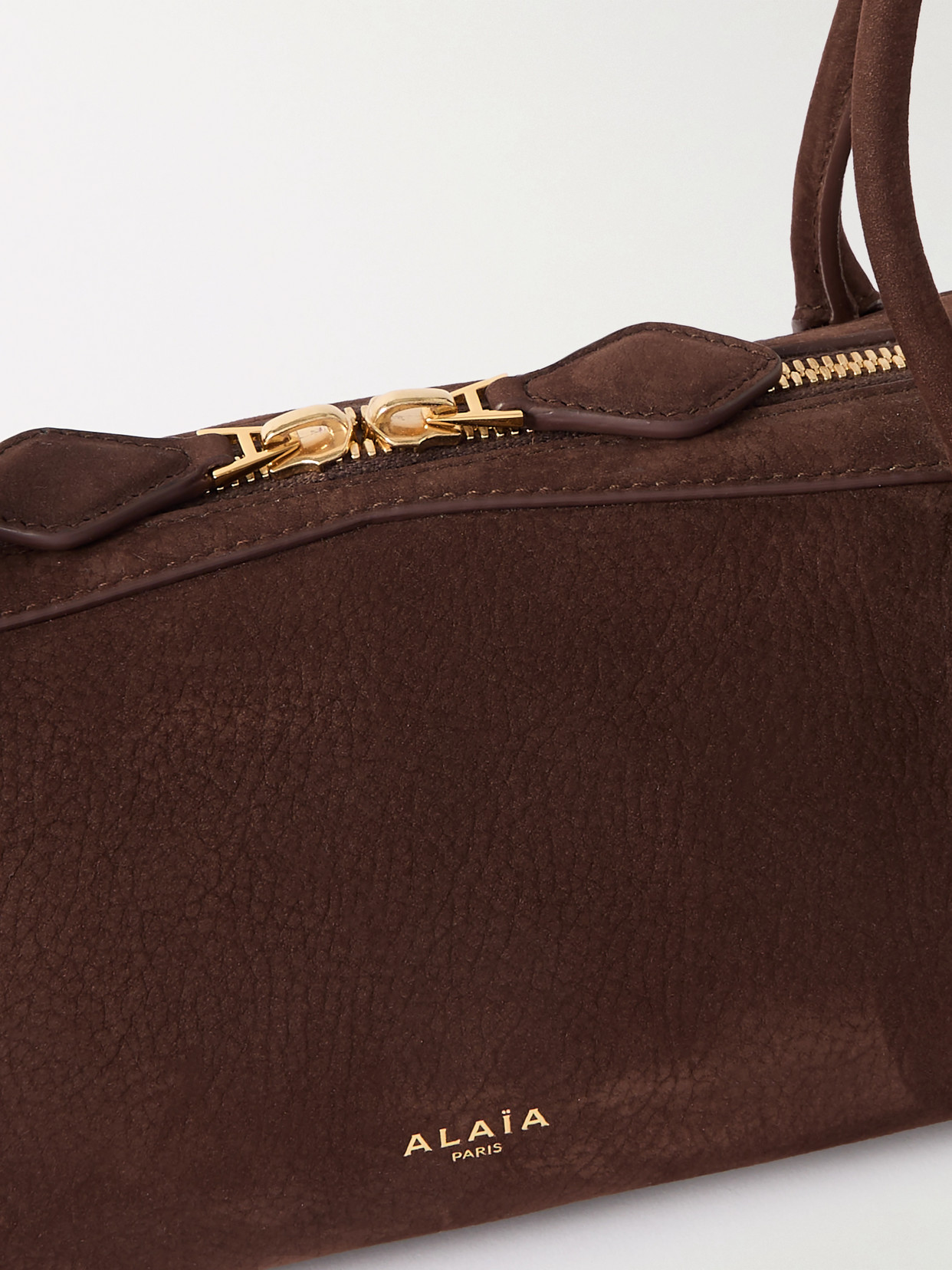 Alaïa Le Teckel Medium Nubuck Shoulder Bag