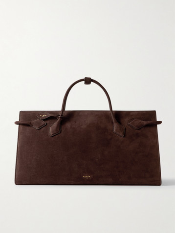 Alaïa East West nubuck tote
